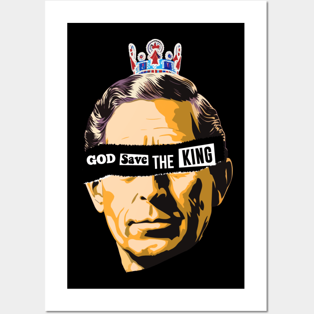 Prince Charles Pop Art Coronation Ceremony King of England Wall Art by Brobocop